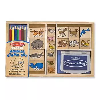 Melissa &amp; Doug Большой набор печатей "Животные"