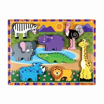 Melissa&amp;Doug Мои первые пазлы "Сафари", 8 элементов