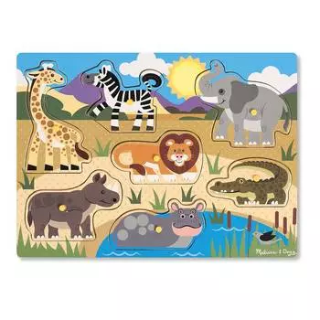 Melissa&amp;Doug Мои первые пазлы "Сафари", 7 элементов