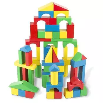 Melissa&amp;Doug Набор цветных блоков, 100 деталей