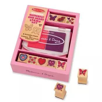 Melissa &amp; Doug Набор печатей "Бабочки и сердечки"