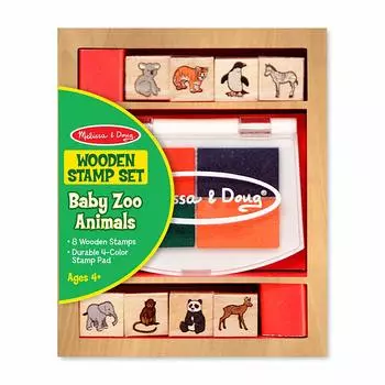 Melissa &amp; Doug Набор печатей "Животные зоопарка"