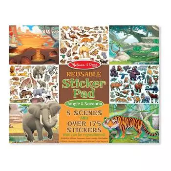 Melissa&amp;Doug Набор стикеров с фоном "Джунгли и Саванна"