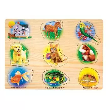 Melissa &amp; Doug Пазл со звуком "Домашние животные"