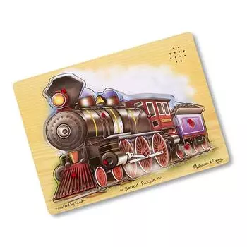 Melissa&amp;Doug Пазл со звуком "Поезд", 9 деталей
