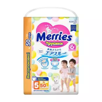 Merries Подгузники-трусики XL (12-22 кг), 50 шт.