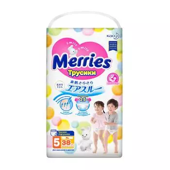 Merries Подгузники-трусики (XL 12-22 кг), 38 шт.