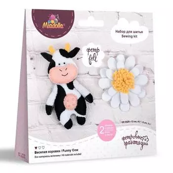 Miadolla Набор для изготовления игрушки "Веселая коровка", 12 см
