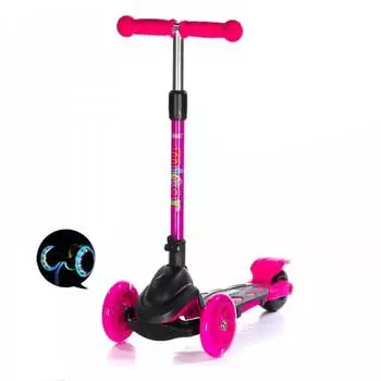 Micar Самокат трёхколёсный Zumba, чёрно-розовый