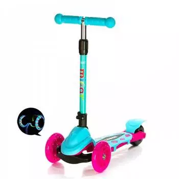 Micar Самокат трёхколёсный Zumba, розово-голубой