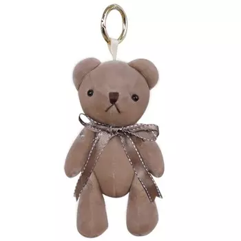 МимиЛапки Брелок Бриллиантовый коричневый медвежонок "Свитти", 12 см