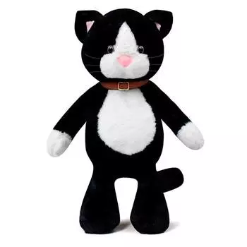 МимиЛапки Мягкая игрушка Черный котик "Лапка", 34 см