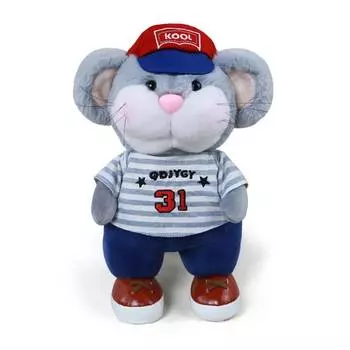 МимиЛапки Мягкая игрушка Домашняя мышка "Оскар", 27 см