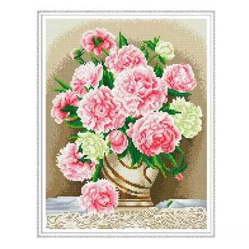 Molly Алмазная мозаика "Бузин. Розовые пионы", 40х50 см