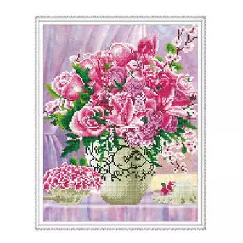 Molly Алмазная мозаика "Розовый букет", 40х50 см