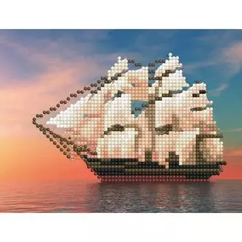 Molly Алмазная мозаика "Утренний пейзаж", 15х20 см