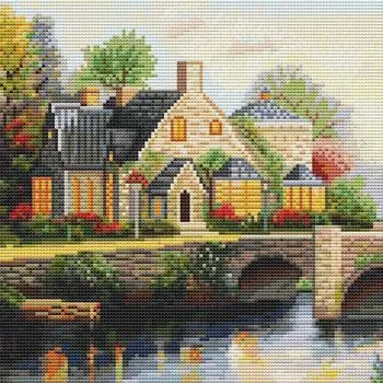 Molly Алмазная мозаика "Уютный домик", без подрамника, 30х30 см