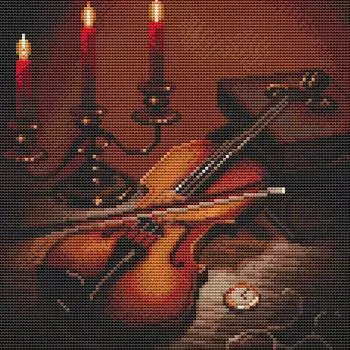 Molly Алмазная мозаика "Вечер музыки", без подрамника, 30х30 см