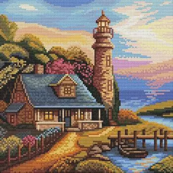Molly Алмазная мозаика "Забытый маяк", без подрамника, 30х30 см