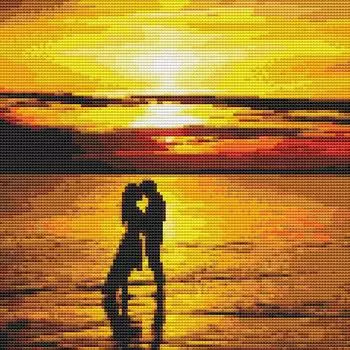 Molly Алмазная мозаика "Закат для двоих", без подрамника, 30х30 см