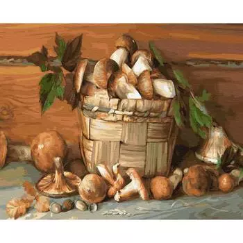 Molly Картина по номерам на дереве "Бузин. Деревенский натюрморт", 40x50 см