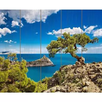 Molly Картина по номерам на дереве "Голубая бухта", 40x50 см