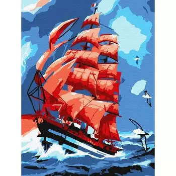 Molly Картина по номерам "Алые паруса", 15x20 см