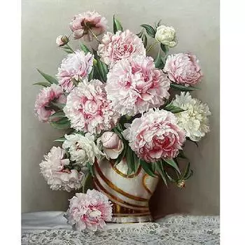 Molly Картина по номерам "Бузин. Розовые пионы", 40x50 см