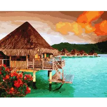 Molly Картина по номерам "Остров Бора Бора", 40x50 см