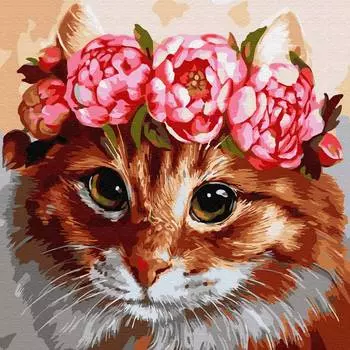 Molly Картина по номерам "Пушистая красотка", 30x30 см