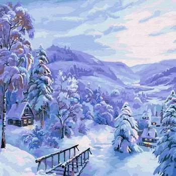 Molly Картина по номерам "Снежная сказка", 30x30 см