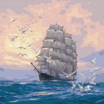 Molly Картина по номерам "Сопровождение", 30x30 см