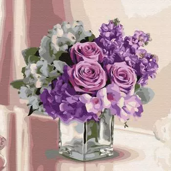 Molly Картина по номерам "В сиреневых тонах", 30x30 см