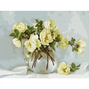 Molly Картина по номерам с цветной схемой на холсте "Бузин. Майский букет", 30х40 см