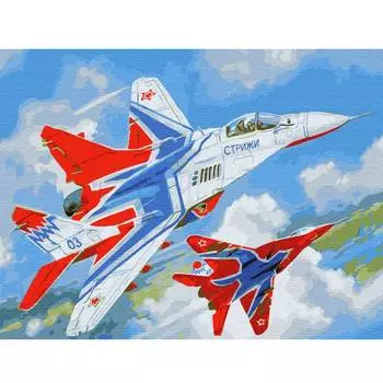 Molly Картина по номерам с цветной схемой на холсте "Стрижи", 30х40 см