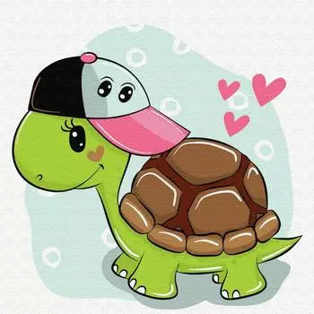 Molly Набор юного художника "Черепашка в кепке", 20х20 см