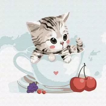 Molly Набор юного художника "Котенок в кружке", 20х20 см