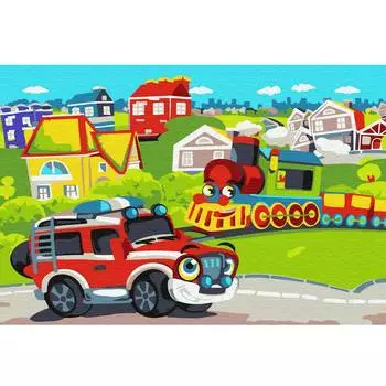 Molly Набор юного художника "Весёлый транспорт", 20х30 см