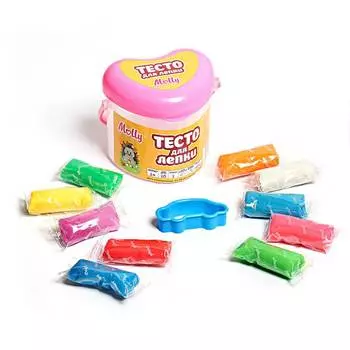 Molly Тесто для лепки 10 цветов, 1 формочка