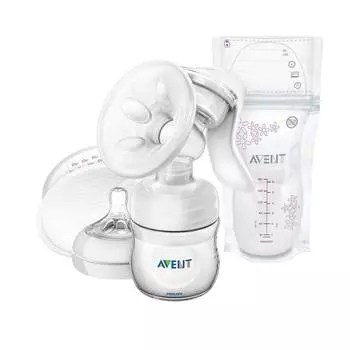 Молокоотсос ручной Philips Avent Comfort, с пакетами для грудного молока