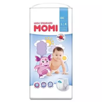 MOMI High Standard Подгузники-трусики L (9-14 кг), 44 шт