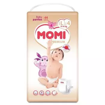 MOMI Premium Подгузники-трусики L ( 9-14 кг), 44 шт