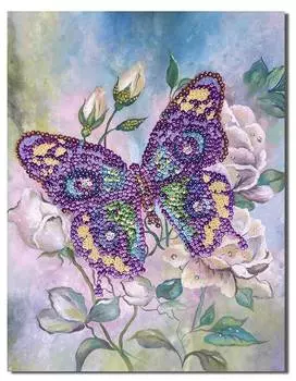 Мозаика из пайеток ВОЛШЕБНАЯ МАСТЕРСКАЯ Бабочка (холст) МХ-15