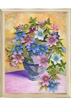 Мозаика ВОЛШЕБНАЯ МАСТЕРСКАЯ МХ-07 Клематисы (холст)