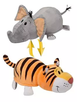 Мягкая игрушка 1Toy «Вывернушка. Слон-Тигр» 35 см