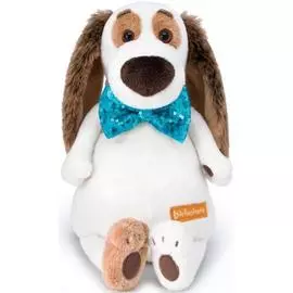 Мягкая игрушка BUDI BASA Бартоломей в галстуке-бабочке в пайетках,27см