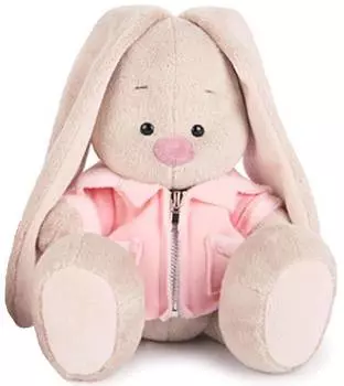 Мягкая игрушка BUDI BASA Зайка Ми в розовой меховой курточке, 23 см