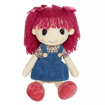 Мягкая игрушка MAXITOYS Кукла-стильняшка с красными волосами, 40 см
