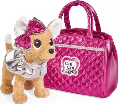 Мягкая игрушка Simba Собачка Chi-Chi love Гламур сумочкой и бантом 20 см