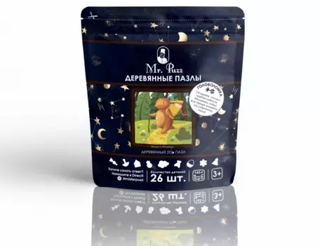 MR.PUZZ Деревянный пазл Маша и медведь 4885